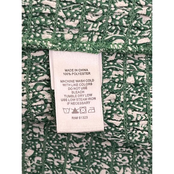 1.STATE Green Floral Smocked Waist Puff Sleeve Blouse Size S - Picture 3 of 8